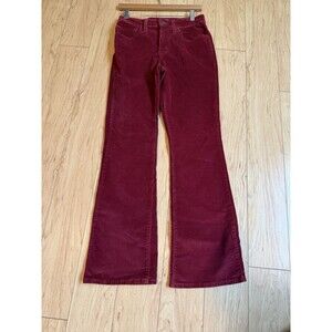 Levis 725 High Rise Bootcut Corduroy Pants Womens 27x30 Red Velvet Ribbed Jeans